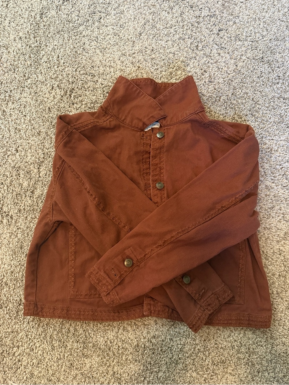 Women’s Rust Brown Lightweight Cropped Jacket